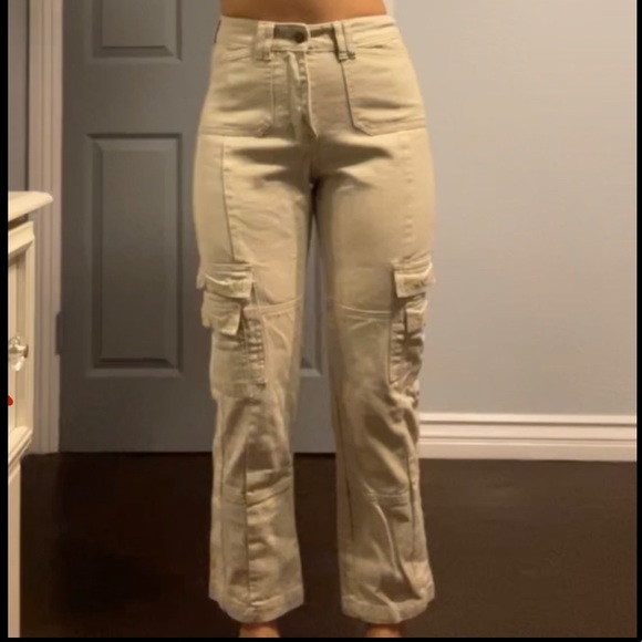 Princess Polly Pants & Jumpsuits Princess Polly Cropped Cargo Pants